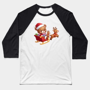 Cute Santa Claus Bear Kawaii Baseball T-Shirt